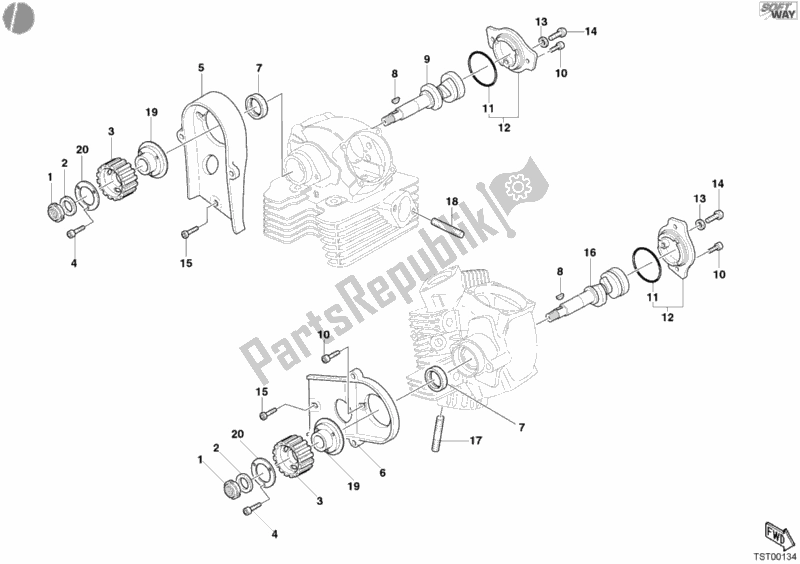 Wszystkie części do Wa? Rozrz? Dczy Ducati Supersport 1000 SS 2004